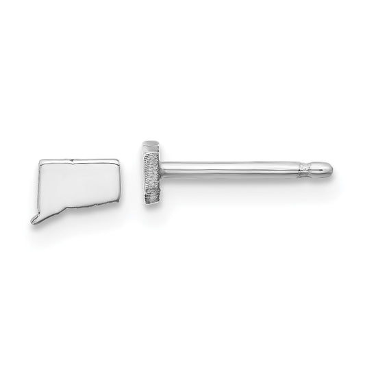 XNE50SS-CT Sterling Silver/Rhodium-plated Connecticut State Earrings