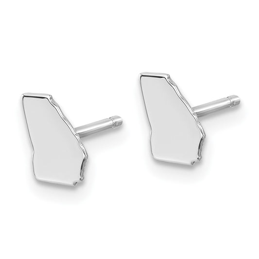 XNE50SS-GA Sterling Silver/Rhodium-plated Georgia State Earrings