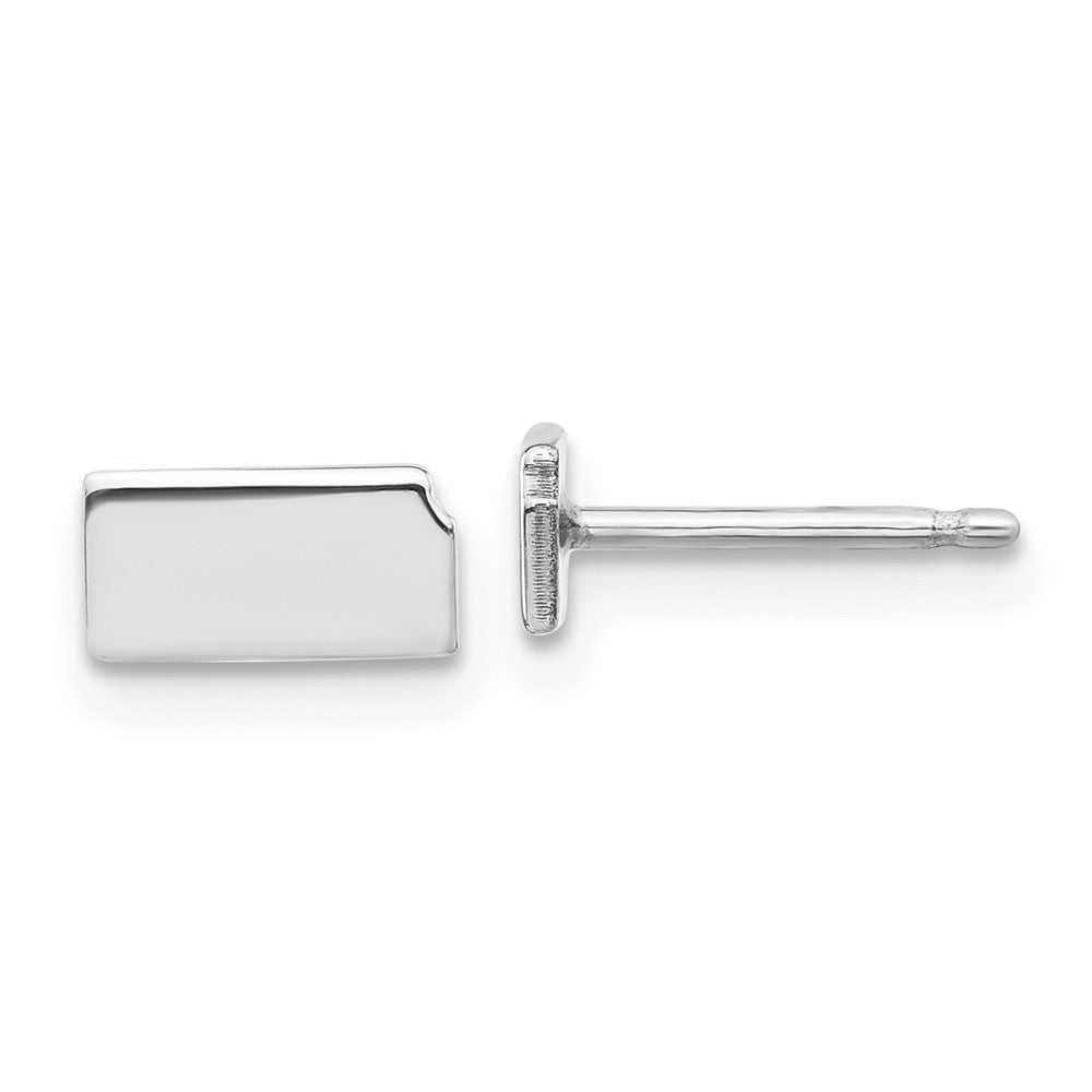 XNE50SS-KS Sterling Silver/Rhodium-plated Kansas State Earrings