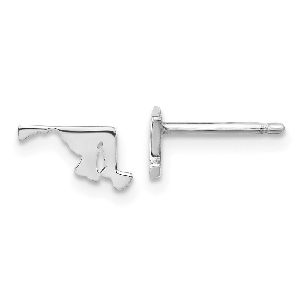 XNE50SS-MD Sterling Silver/Rhodium-plated Maryland State Earrings