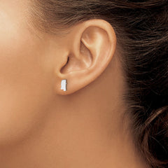 XNE50SS-MS Sterling Silver/Rhodium-plated Mississippi State Earrings