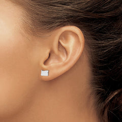 XNE50SS-OR Sterling Silver/Rhodium-plated Oregon State Earrings