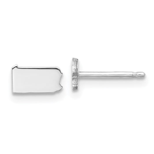 XNE50SS-PA Sterling Silver/Rhodium-plated Pennsylvania State Earrings