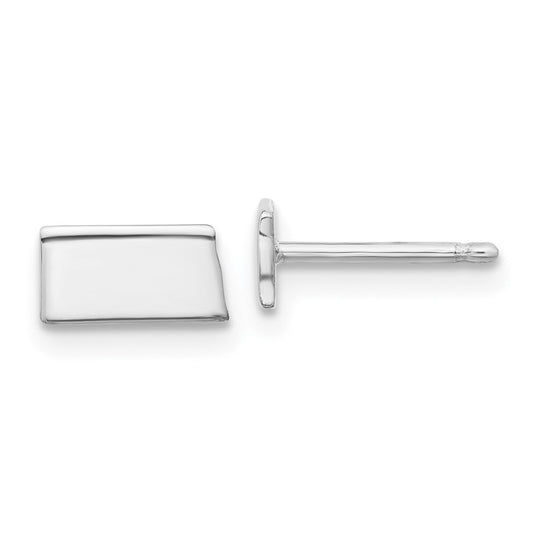 XNE50SS-SD Sterling Silver/Rhodium-plated South Dakota State Earrings
