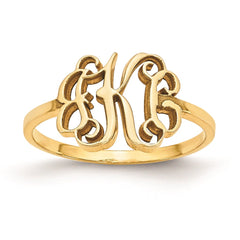 Sterling Silver/Gold-plated Monogram Ring