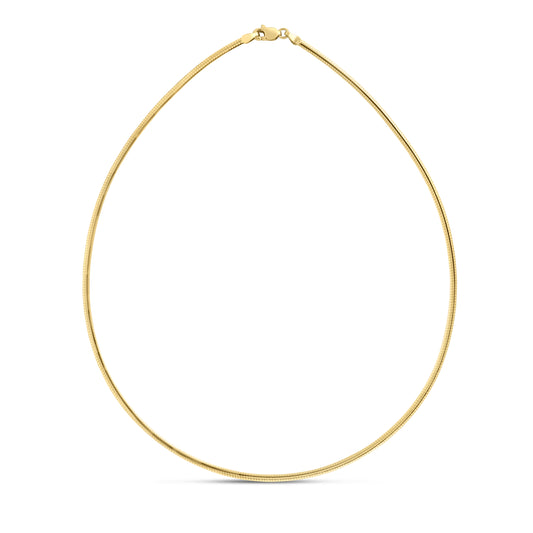 Yellow Gold Polished Lite Omega Necklace