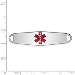 Sterling Silver Rhodium-plated Medical ID Plate XSM11