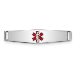 Sterling Silver Rhodium-plated Medical ID Plate XSM50