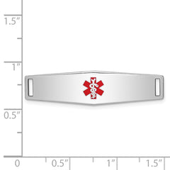 Sterling Silver Rhodium-plated Medical ID Plate XSM51
