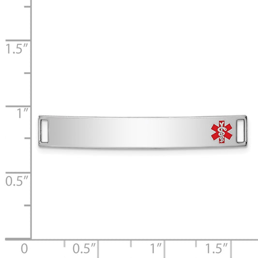 Sterling Silver Rhodium-plated Medical ID Plate XSM64