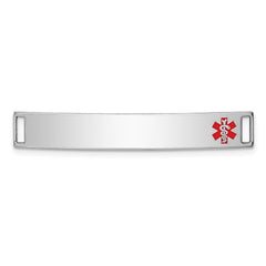 Sterling Silver Rhodium-plated Medical ID Plate XSM64