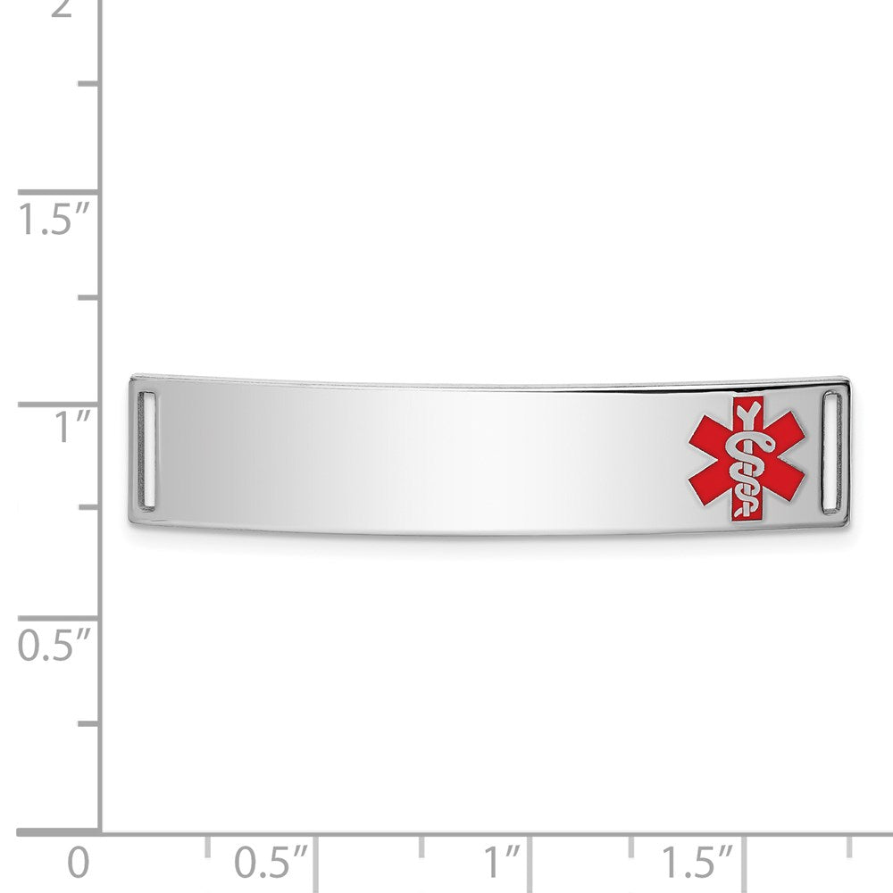 Sterling Silver Rhodium-plated Medical ID Plate XSM65
