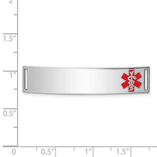 Sterling Silver Rhodium-plated Medical ID Plate XSM65