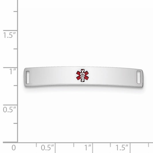Sterling Silver Rhodium-plated Medical ID Plate XSM70