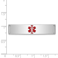 Sterling Silver Rhodium-plated Medical ID Plate XSM71