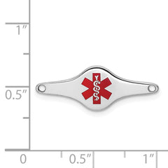 Sterling Silver Rhodium-plated Medical ID Plate XSM73