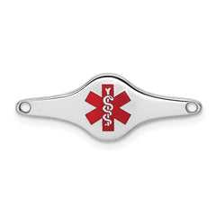 Sterling Silver Rhodium-plated Medical ID Plate XSM73