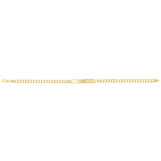 Yellow Gold Diamond Cut/ Textured ID Bracelets Bracelet