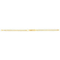 Yellow Gold Diamond Cut/ Textured ID Bracelets Bracelet