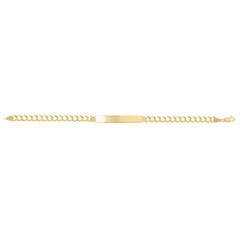 Yellow Gold Diamond Cut/ Textured ID Bracelets Bracelet