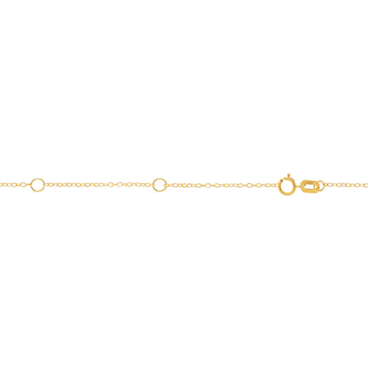 Yellow Gold Polished Double Extendable Chain Necklace