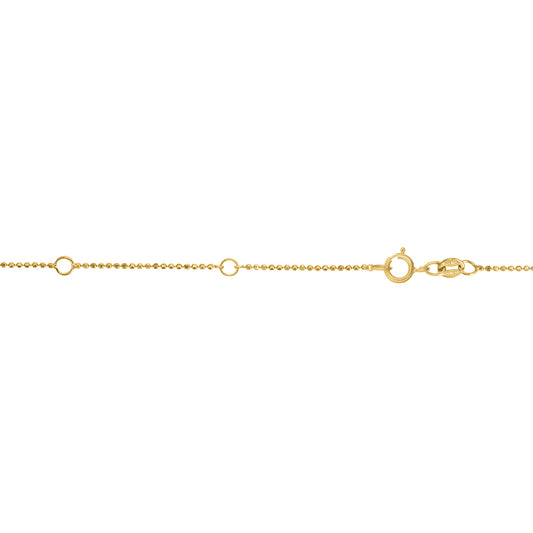 Yellow Gold Diamond Cut/ Textured Double Extendable Chain Necklace