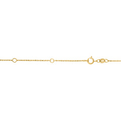 Yellow Gold Diamond Cut/ Textured Double Extendable Chain Necklace