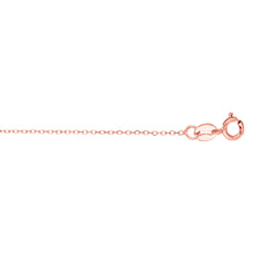 Rose Gold Diamond Cut/ Textured Diamond Cut Cable Necklace