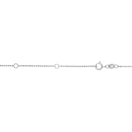 White Gold Diamond Cut/ Textured Double Extendable Chain Necklace