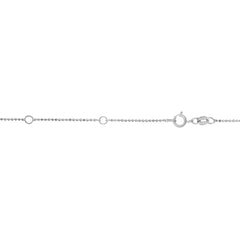 White Gold Diamond Cut/ Textured Double Extendable Chain Necklace