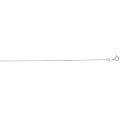 White Gold Diamond Cut/ Textured Classic Cable Necklace