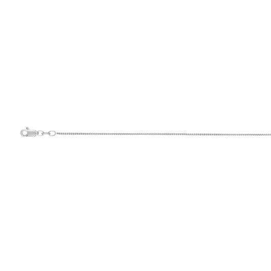White Gold Polished Round Wheat Necklace