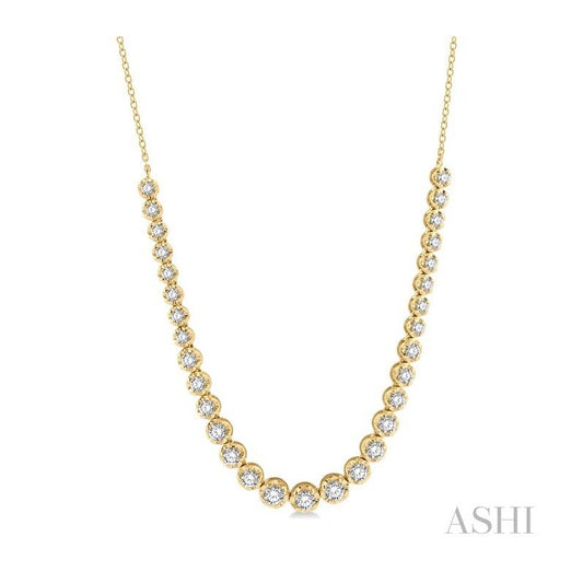 ASHI Illusion Diamond Necklace 99932PPFGNKYG