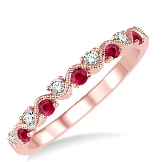 Parkplace Jewelers Alternate Gemstone & Diamond Band 46398PPFHRBPG