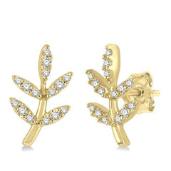 Parkplace Jewelers Leaf Petite Diamond Fashion Earrings 648B8PPTSERYG