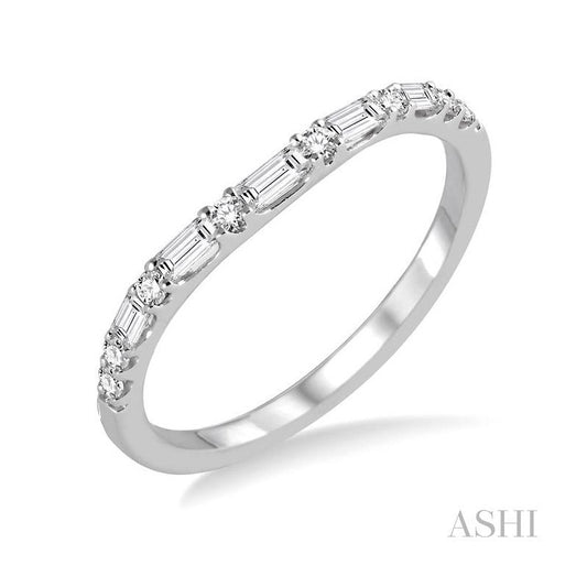 ASHI Baguette Diamond Wedding Band 31305PPFHWG