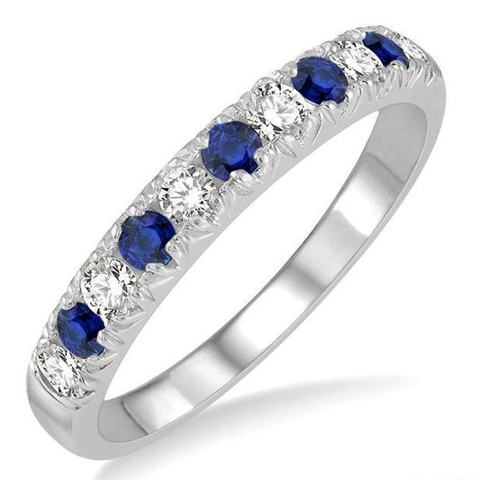 Parkplace Jewelers 11 Alternate Gemstone & Diamond Wedding Band 46506PPFGSPWG