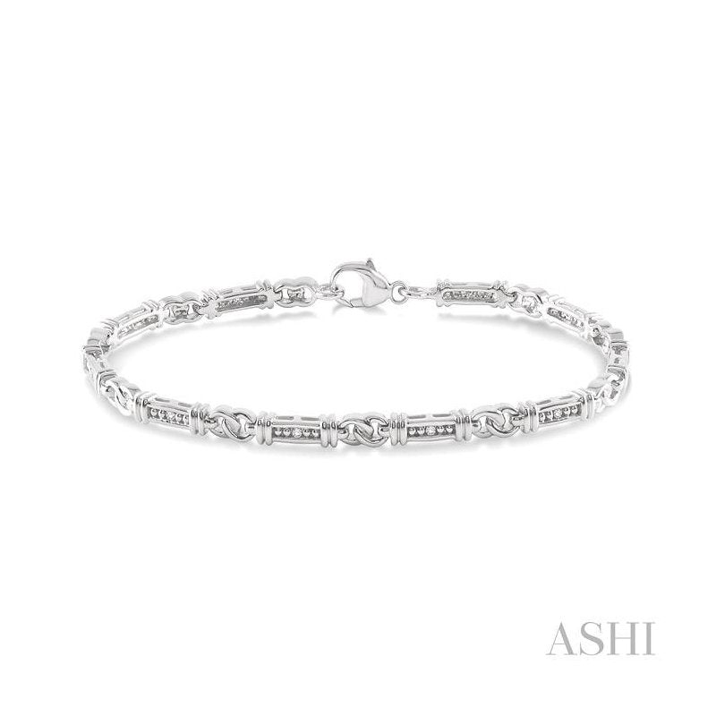 ASHI Silver Diamond Bracelet 85238PPSSSLTB