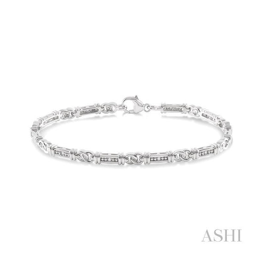 ASHI Silver Diamond Bracelet 85238PPSSSLTB
