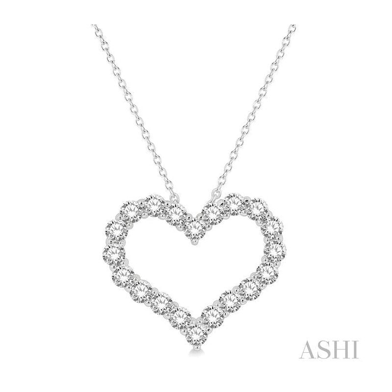 ASHI Heart Shape Diamond Pendant 94050PPFGPDWG-3.00