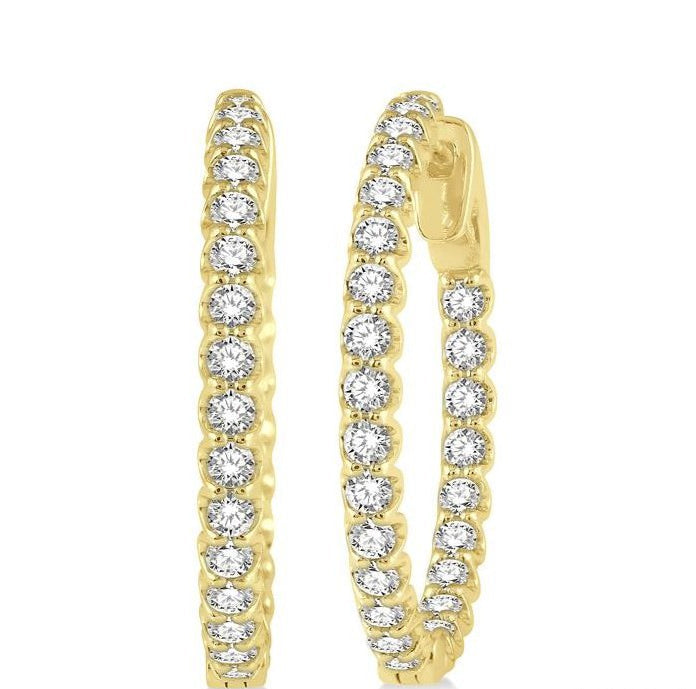 Parkplace Jewelers Inside-Out Diamond Hoop Earrings 622B0PPFGERYG-1.50