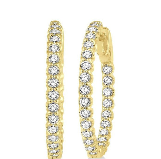 Parkplace Jewelers Inside-Out Diamond Hoop Earrings 622B0PPFGERYG-1.50