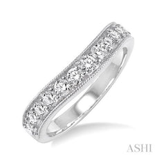 ASHI Curved Diamond Wedding Band 30366PPFGWG