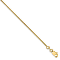 Quality Gold 14K 10 inch 1.05mm Spiga with Lobster Clasp Anklet PEN133