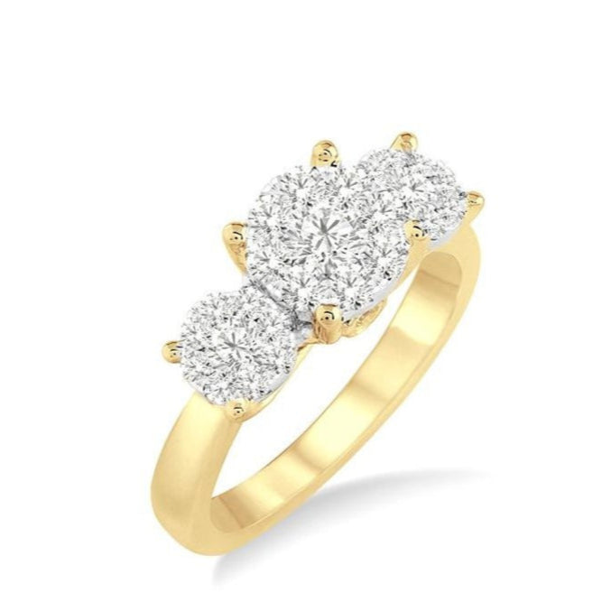 Parkplace Jewelers Round Shape Past Present & Future Lovebright Essential Diamond Engagement Ring 36923PPFGYW