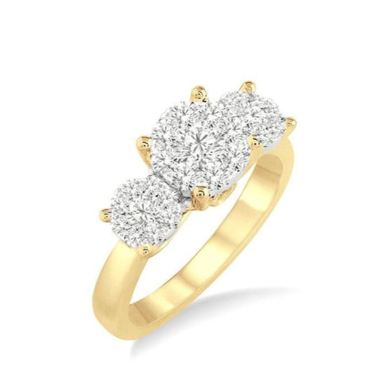 Parkplace Jewelers Round Shape Past Present & Future Lovebright Essential Diamond Engagement Ring 36923PPFGYW