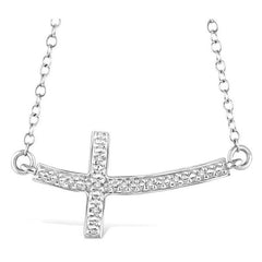 Parkplace Jewelers Silver Cross Diamond Pendant 87959PPSSSLPD