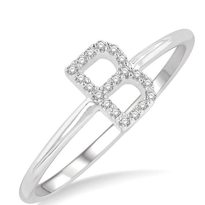 Parkplace Jewelers Block 'B' Initial Diamond Ring 365D9PPTSWG-B