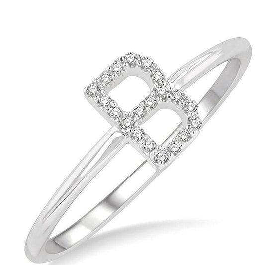 Parkplace Jewelers Block 'B' Initial Diamond Ring 365D9PPTSWG-B