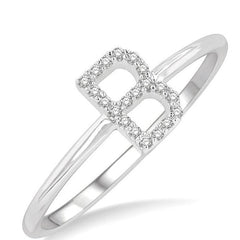 Parkplace Jewelers Block 'B' Initial Diamond Ring 365D9PPTSWG-B